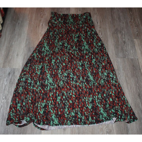 LulaRoe Size Medium Maxi Dress Geometric Design Flaired - Picture 1 of 5